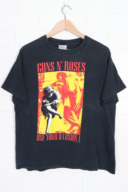 Guns N' Roses 1991 'Use Your Illusion' Front Back T-Shirt USA Made (L) - Vintage Sole Melbourne
