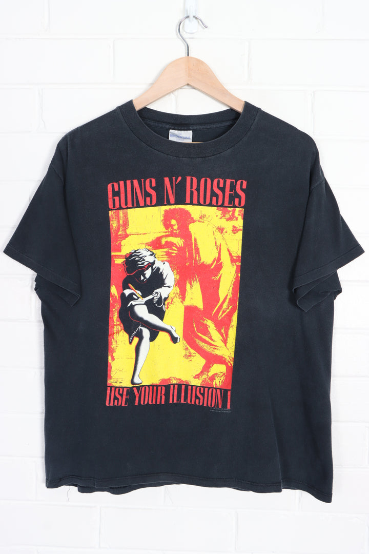Guns N' Roses 1991 'Use Your Illusion' Front Back T-Shirt USA Made (L)