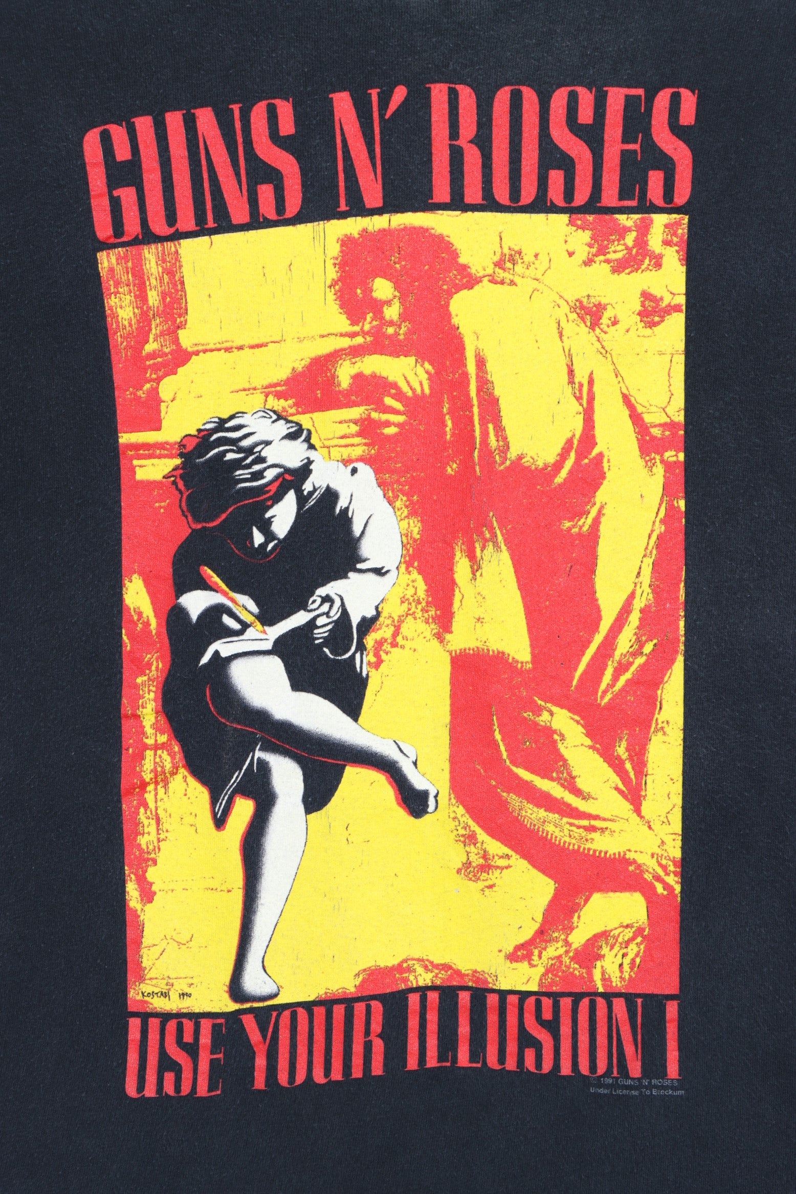 Guns N' Roses 1991 'Use Your Illusion' Front Back T-Shirt USA Made (L) - Vintage Sole Melbourne