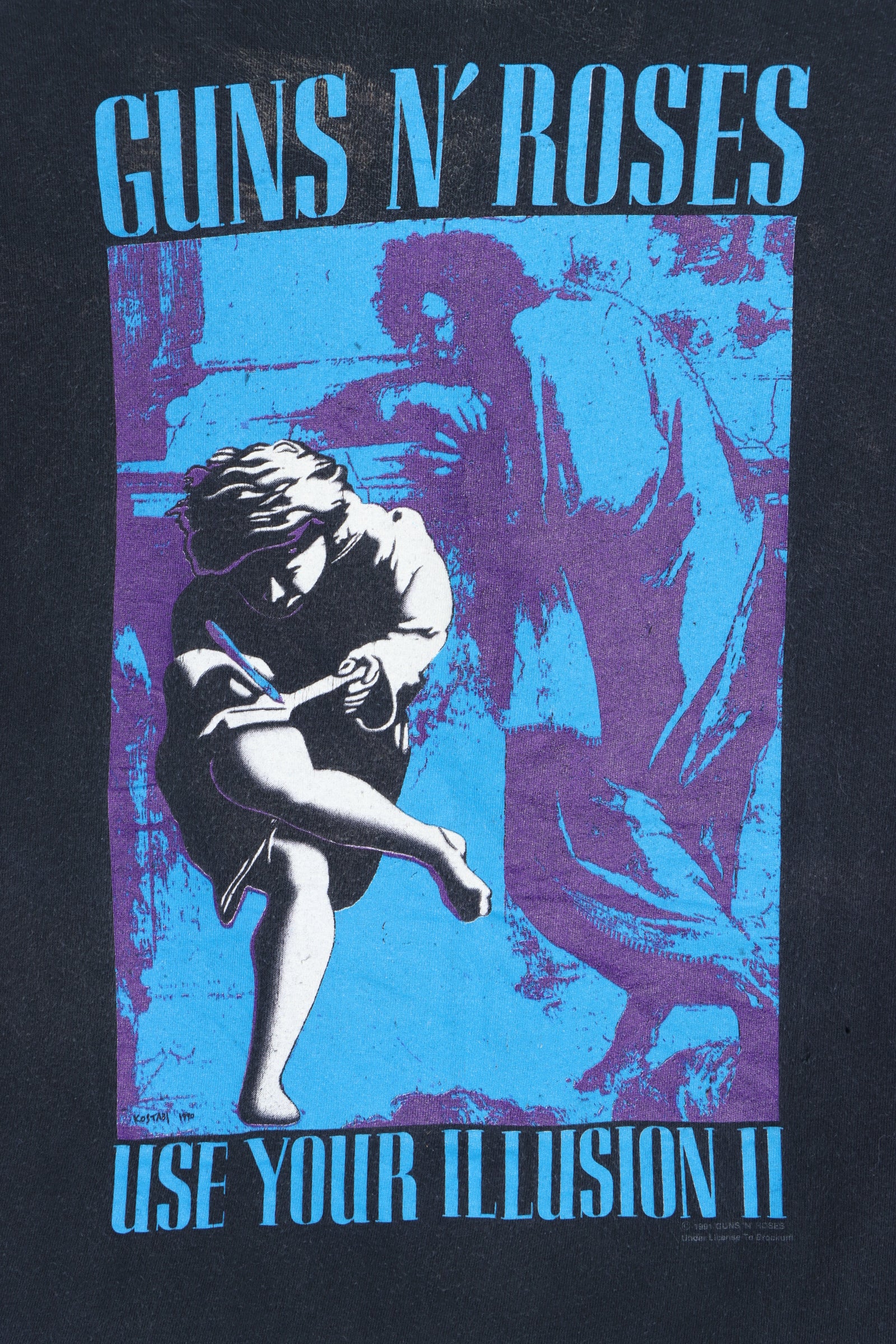Guns N' Roses 1991 'Use Your Illusion' Front Back T-Shirt USA Made (L) - Vintage Sole Melbourne