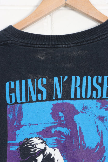 Guns N' Roses 1991 'Use Your Illusion' Front Back T-Shirt USA Made (L) - Vintage Sole Melbourne