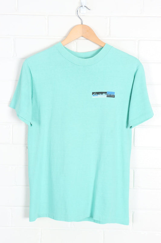 Mint QUIKSILVER Single Stitch Front & Back USA Made Print Tee (S) - Vintage Sole Melbourne
