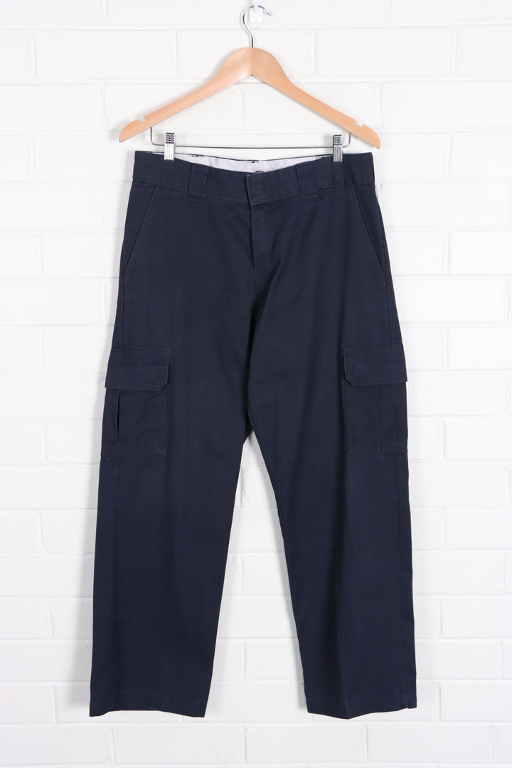 DICKIES Dark Navy Blue 'Relaxed Straight' Workwear Pants (34x30) - Vintage Sole Melbourne