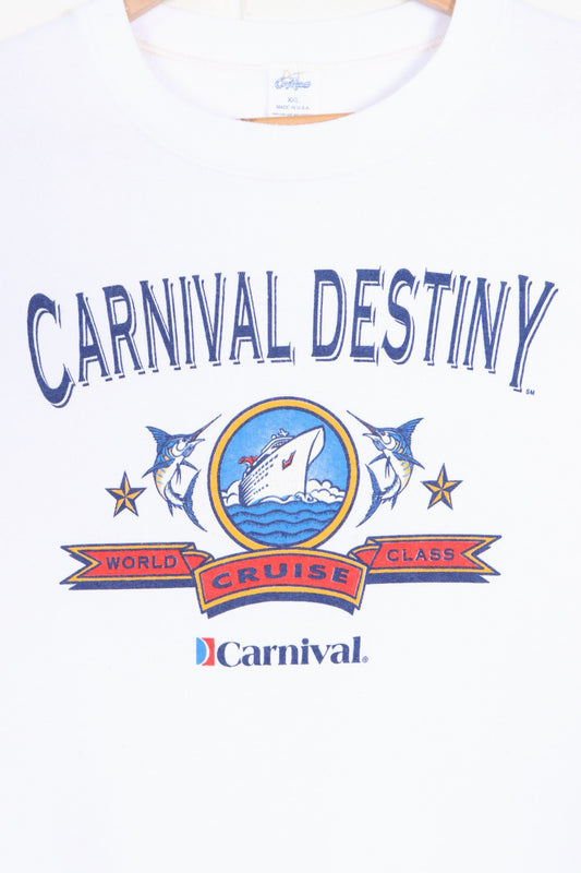 Carnival Destiny Cruise Sweatshirt USA Made (L-XL) - Vintage Sole Melbourne