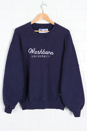Washburn University Embroidered RUSSELL ATHLETIC Sweatshirt USA Made (L)