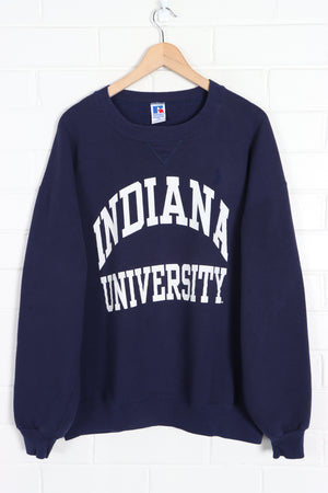 Indiana University Spell Out RUSSELL ATHLETIC Sweatshirt USA Made (XL)
