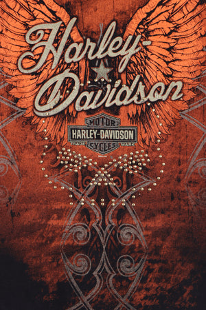 HARLEY DAVIDSON Duke City Embellished Skull Front Back Tank Top (S) - Vintage Sole Melbourne