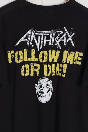 Anthrax Among The Living 'Follow Me or Die!' Tour Front & Back Band Tee (XL)