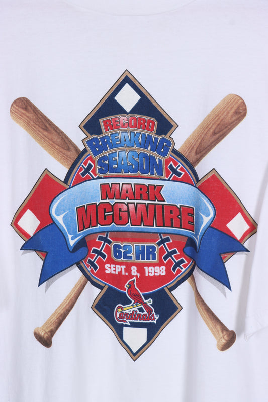 Vintage 1998 STARTER Cardinals Record Breaking Season NBL Baseball Tee (XL) - Vintage Sole Melbourne