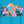Blue Dallas Zoo Flamingos & Flowers Bright Colour Art Destination Tee (L) - Vintage Sole Melbourne