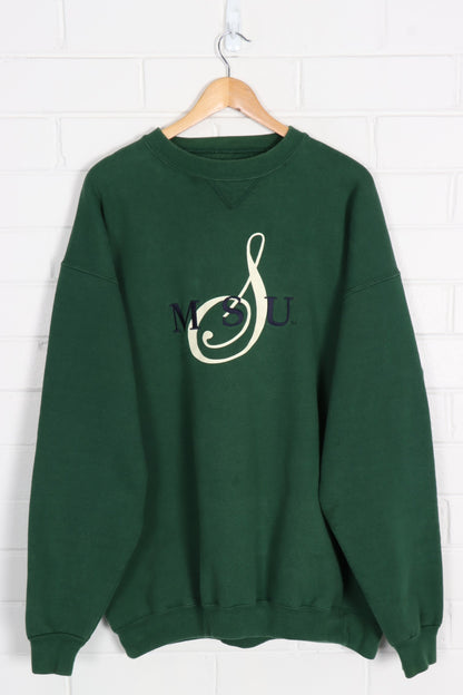 Michigan State University MSU Music Treble Clef Logo Sweatshirt USA Made (XXL) - Vintage Sole Melbourne