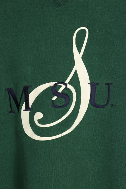 Michigan State University MSU Music Treble Clef Logo Sweatshirt USA Made (XXL) - Vintage Sole Melbourne