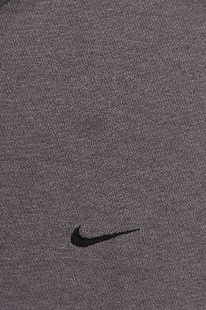 NIKE Taupe Embroidered Swoosh Logo Tee (L) - Vintage Sole Melbourne