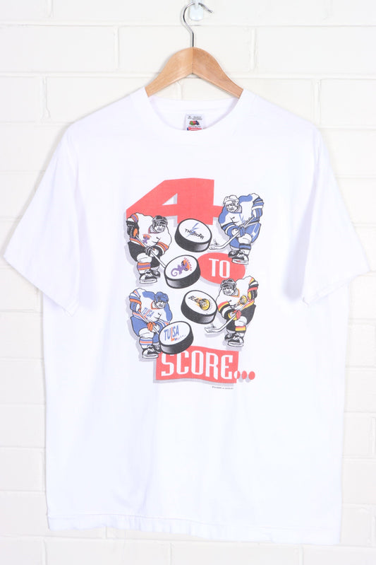 CHL 1995 Hockey Playoffs Single Stitch Front Back Tee (L) - Vintage Sole Melbourne