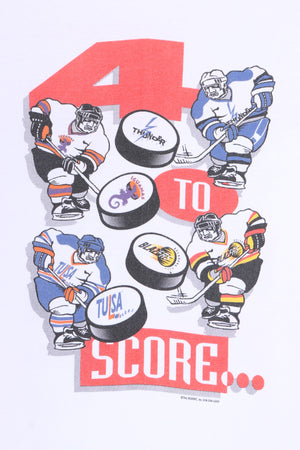 CHL 1995 Hockey Playoffs Single Stitch Front Back Tee (L)