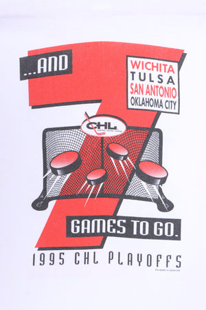 CHL 1995 Hockey Playoffs Single Stitch Front Back Tee (L)