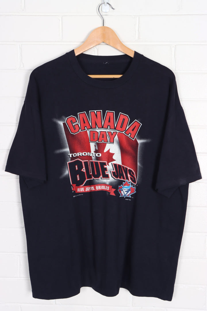 MLB Toronto Blue Jays 1999 Canada Day Single Stitch Tee (XL) - Vintage Sole Melbourne