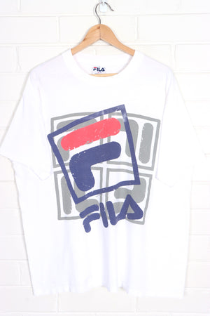 FILA Stamped Logo Single Stitch Tee USA Made (L)