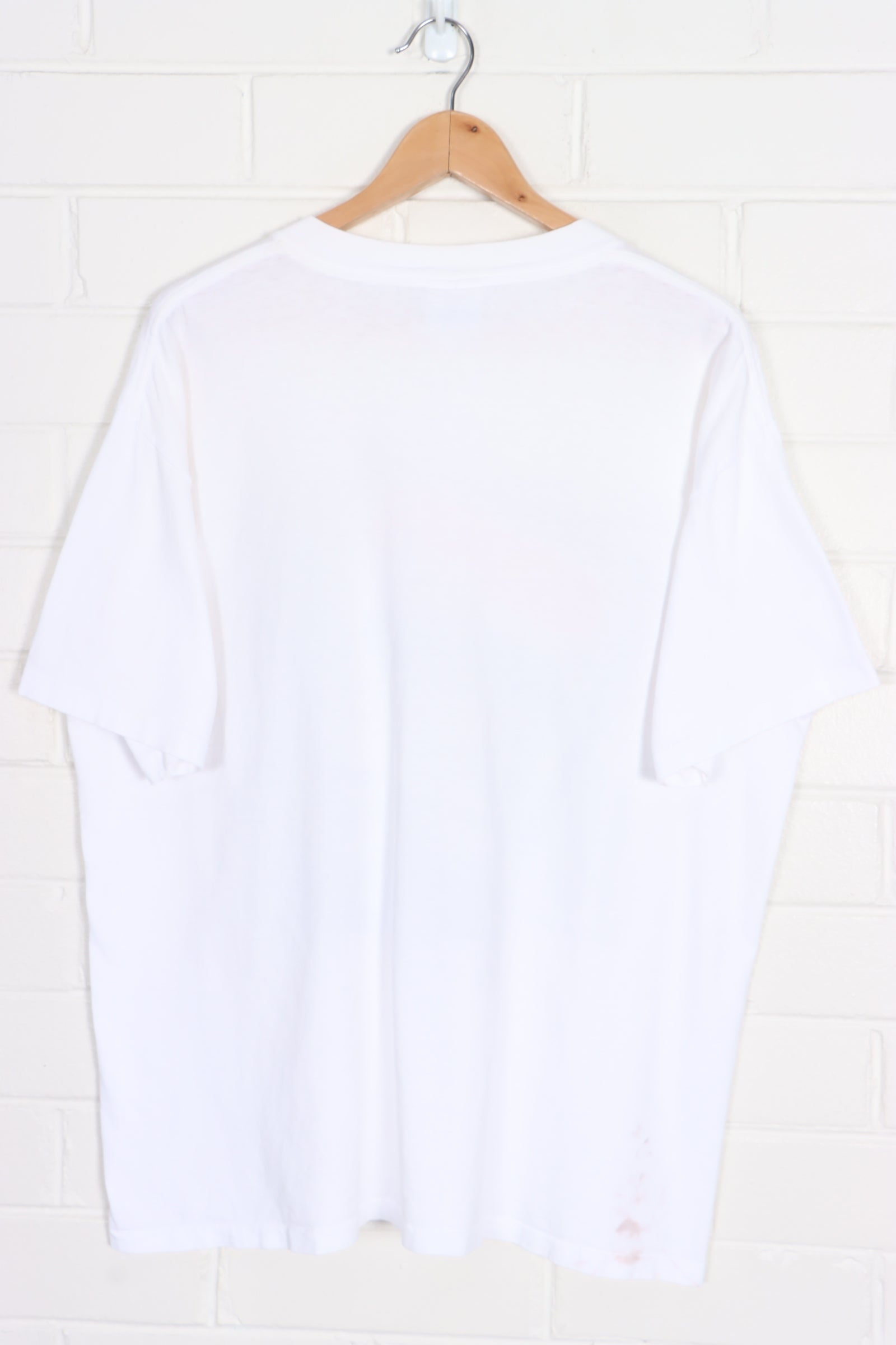 FILA Stamped Logo Single Stitch Tee USA Made (L) - Vintage Sole Melbourne
