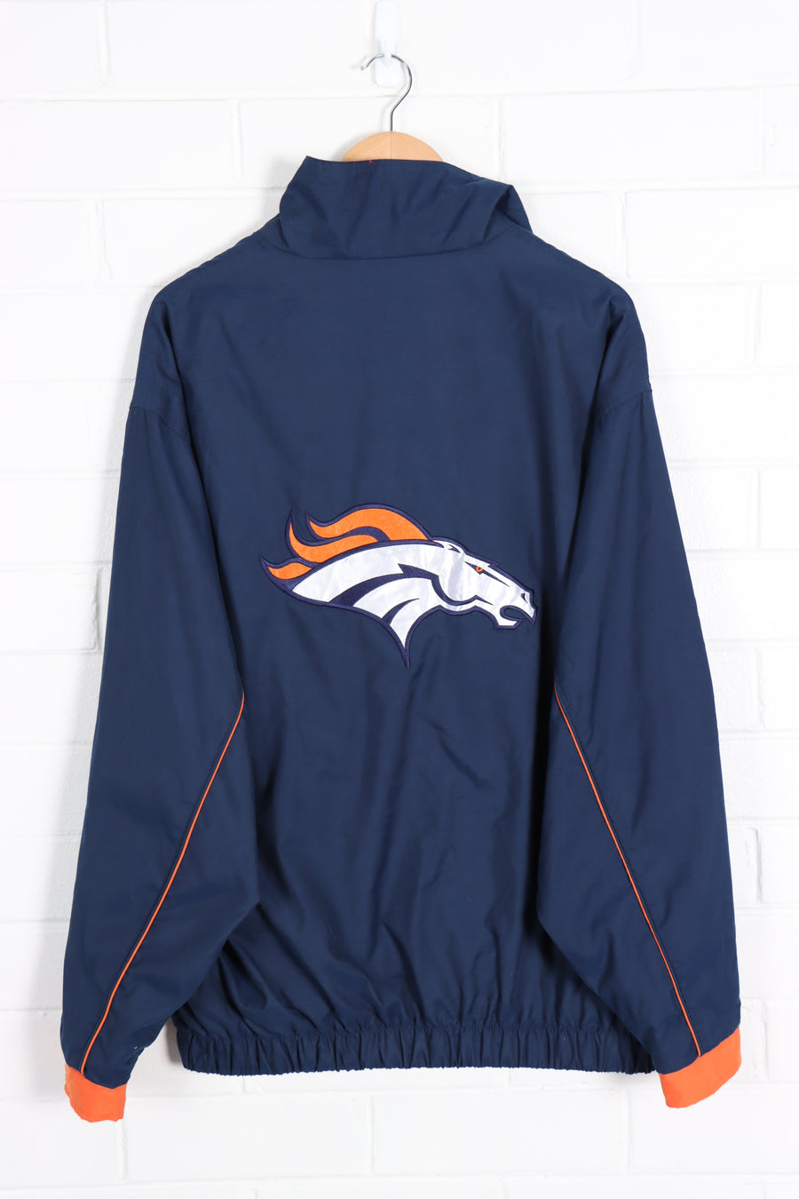 NFL Denver Broncos Football Korean Made Embroidered Windbreaker (XL) - Vintage Sole Melbourne