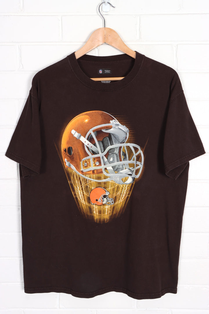 NFL Cleveland Browns Glow Helmet T-Shirt (L) - Vintage Sole Melbourne