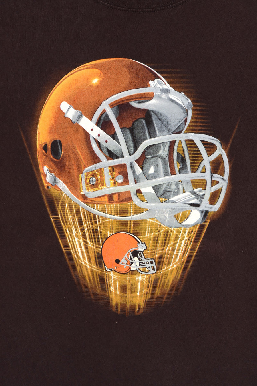 NFL Cleveland Browns Glow Helmet T-Shirt (L)