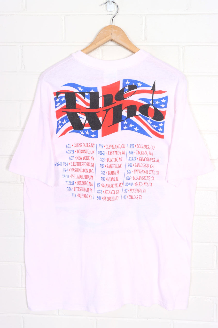 The Who 1989 'The Kids Are Alright' Tour Single Stitch Tee USA Made (L)