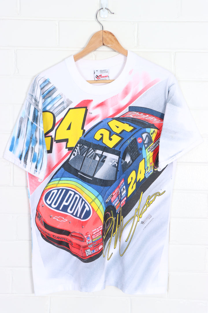 Jeff Gordon #24 Du Pont 1996 All Over T-Shirt USA Made (M) - Vintage Sole Melbourne