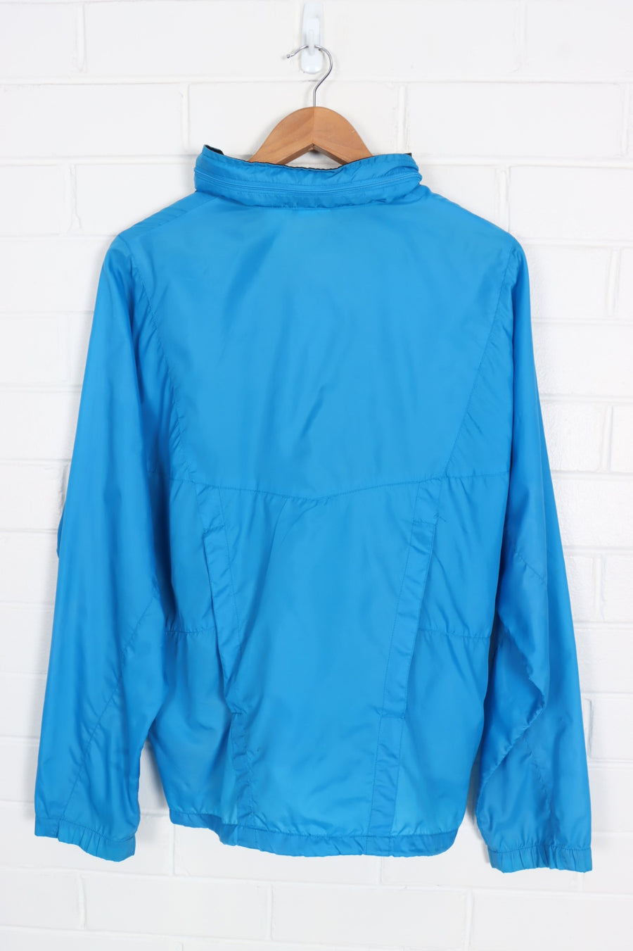 NIKE Blue Embroidered Logo Retractable Hood Lightweight Windbreaker (XL-XXL)