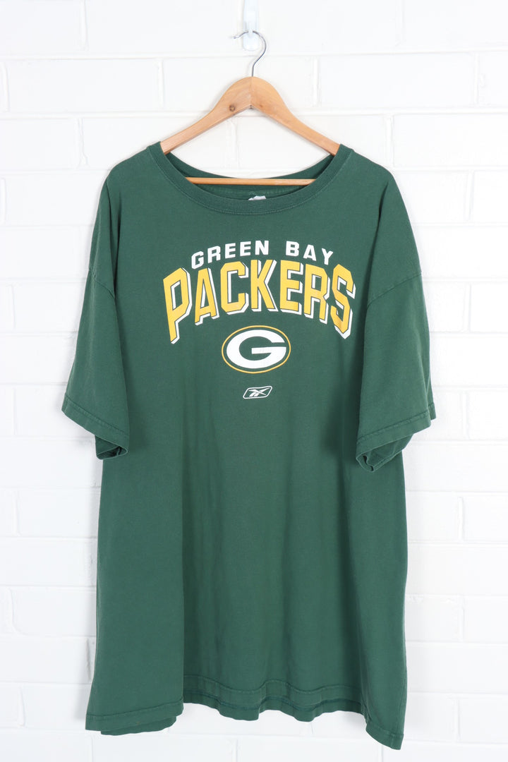REEBOK Green Bay Packers NFL Football Spell Out Tee (4XL)