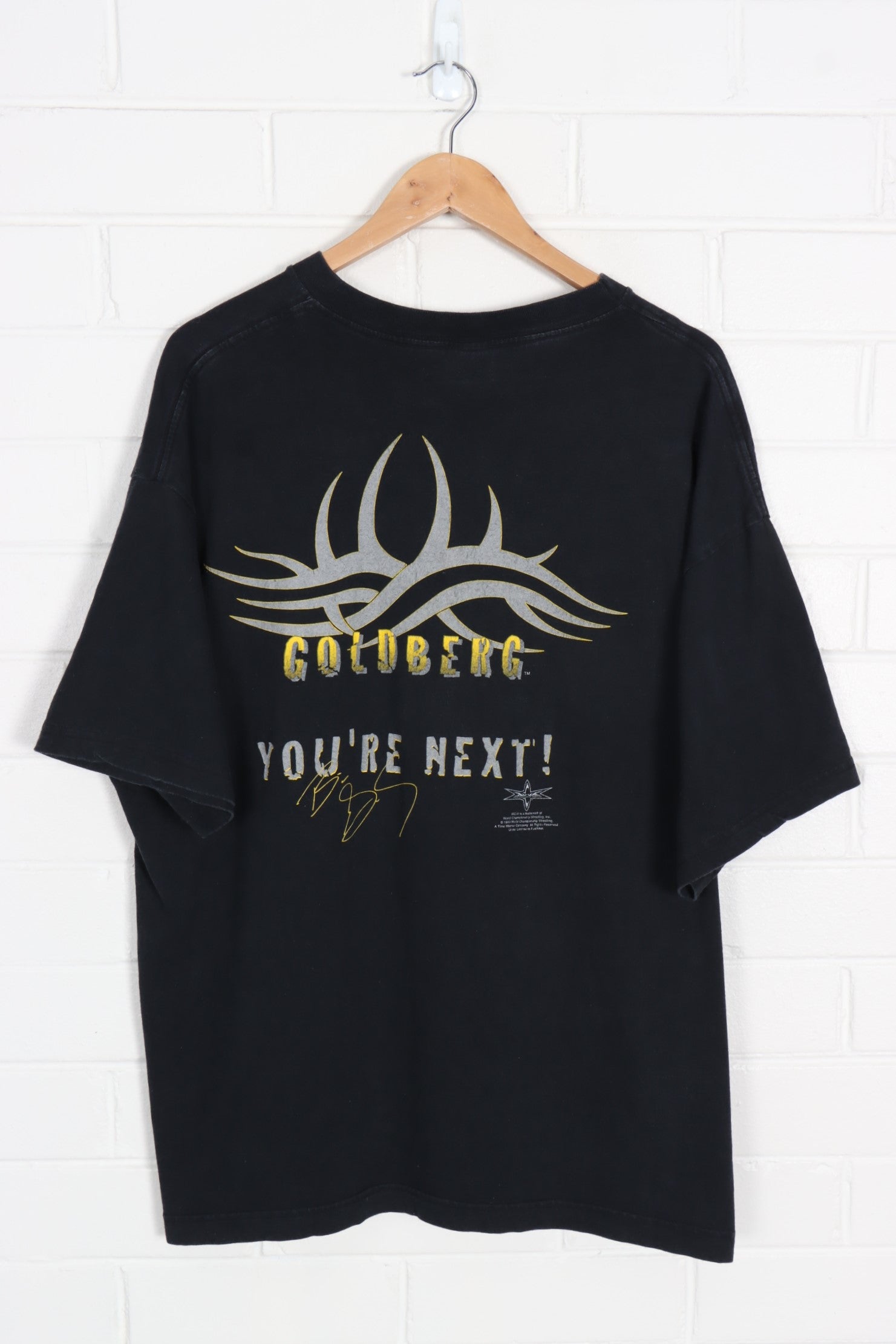 1998 Vintage Bill Goldberg WCW 'You're Next!' Front & Back Tee (XXL) - Vintage Sole Melbourne