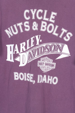 HARLEY DAVIDSON 'Wild at Heart Nuts & Bolts' Wings Front Back Tee (M-L)