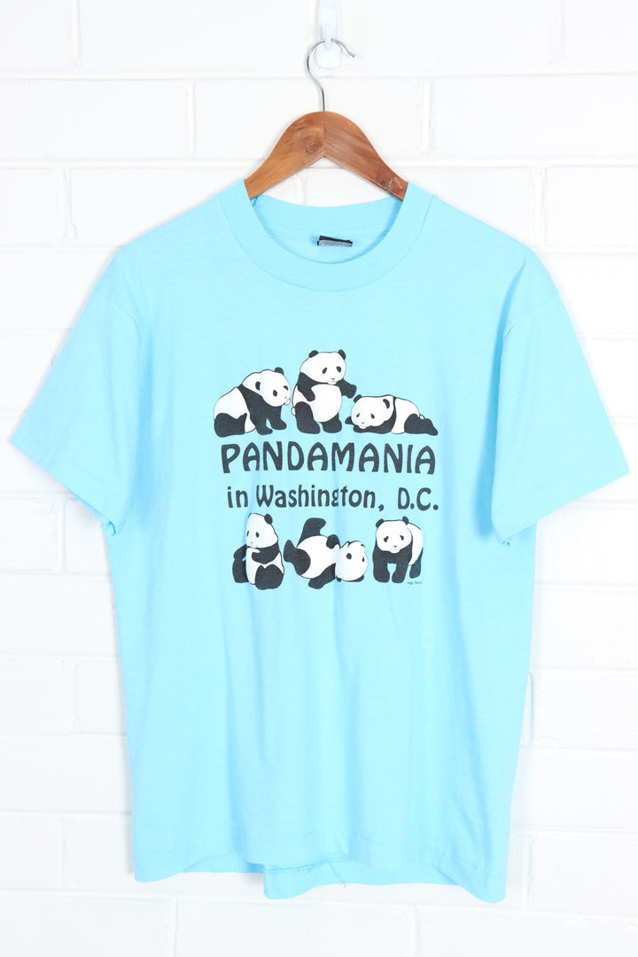1988 Vintage 'Pandamania in Washington D.C.' Puff Print Pandas Tee (M) - Vintage Sole Melbourne