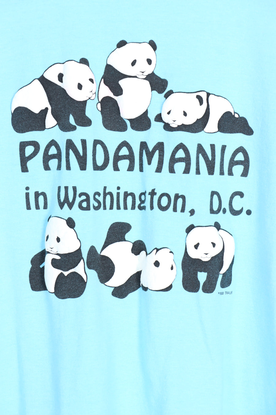 1988 Vintage 'Pandamania in Washington D.C.' Puff Print Pandas Tee (M) - Vintage Sole Melbourne