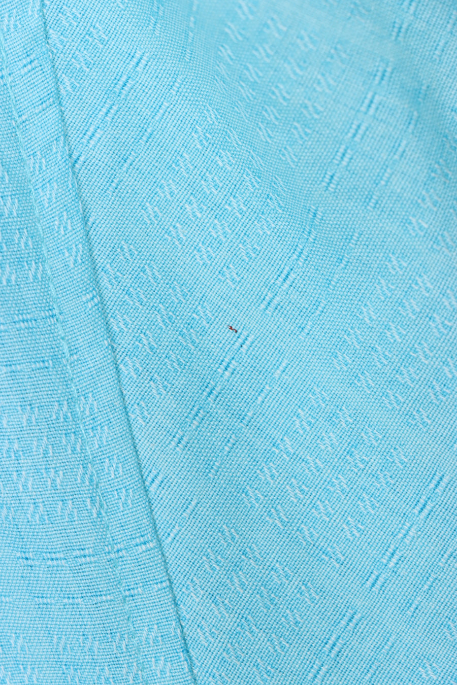 JAMAICA JAXX Blue Silk Embossed Short Sleeve Shirt (XL)