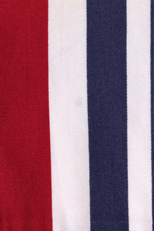 NAUTICA Blue White & Red Stripe Button Down Shirt (XL)