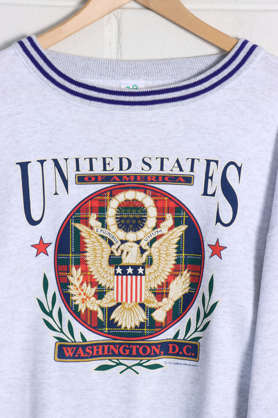 Washington DC 1994 USA Crest Round Neck Sweatshirt (XXL)