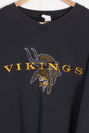 NFL Minnesota Vikings Embroidered STARTER Sweatshirt (XL)