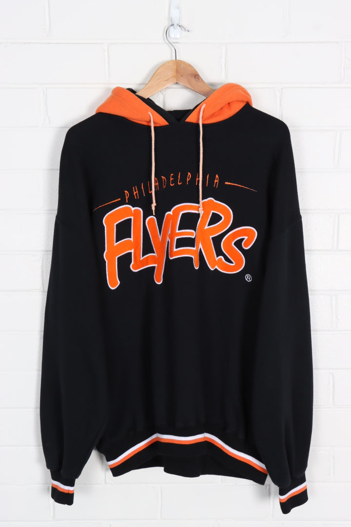 NHL Philadelphia Flyers STARTER Double Hood Oversized Hoodie (XXL) - Vintage Sole Melbourne
