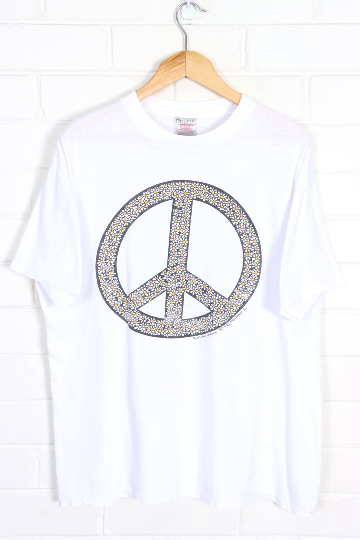Daisy Peace Sign 1994 Single Stitch T-Shirt (L)