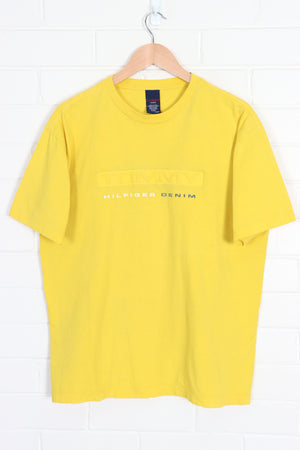 TOMMY HILFIGER JEANS Yellow Embossed Logo T-Shirt (L)