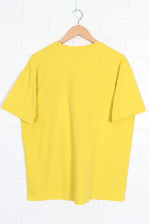 TOMMY HILFIGER JEANS Yellow Embossed Logo T-Shirt (L)