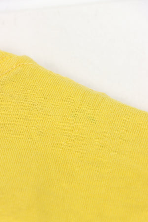 TOMMY HILFIGER JEANS Embossed Logo Yellow T-Shirt (L) - Vintage Sole Melbourne