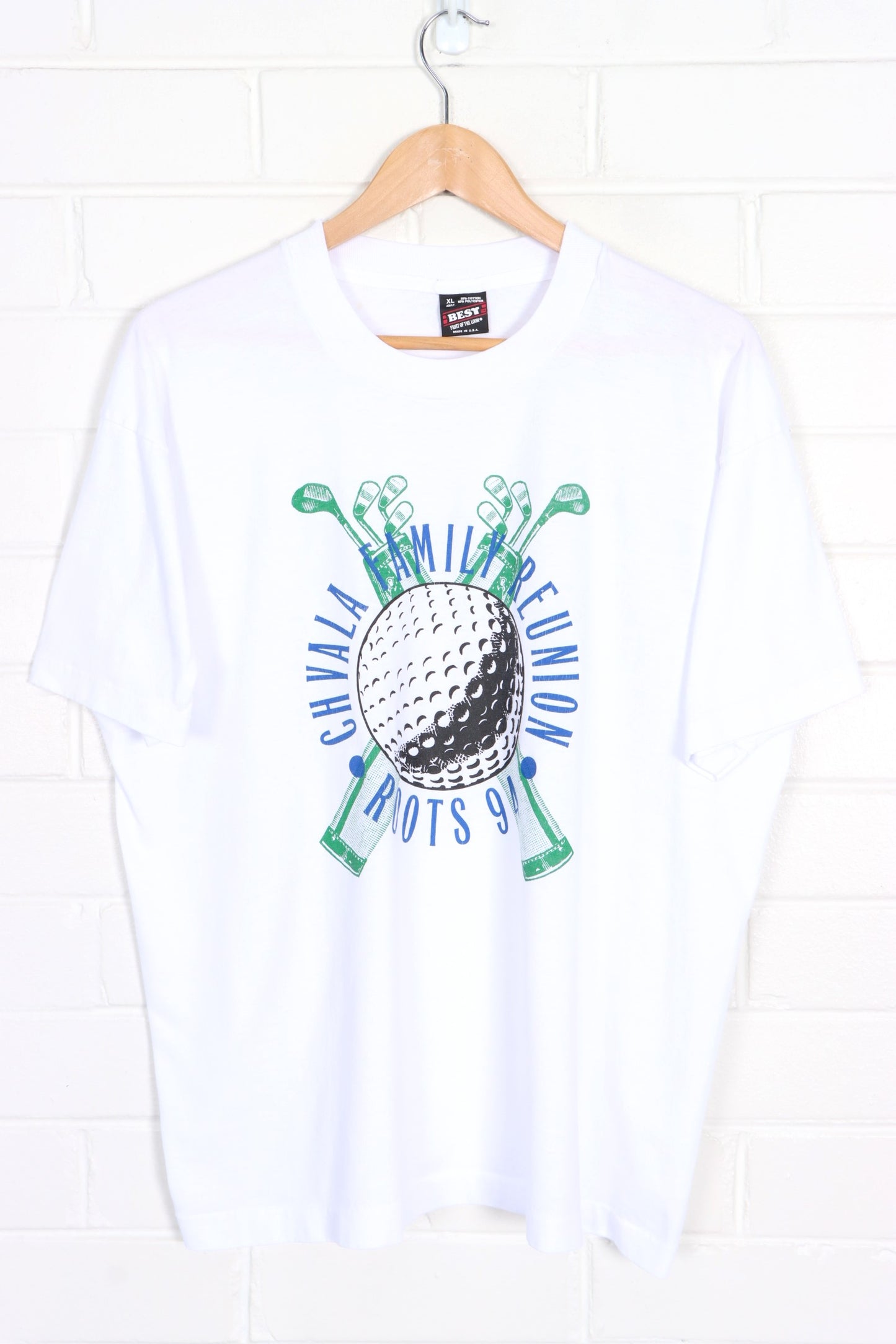Chvala Roots 1994 Golf Emblem Single Stitch Tee USA Made (L) - Vintage Sole Melbourne