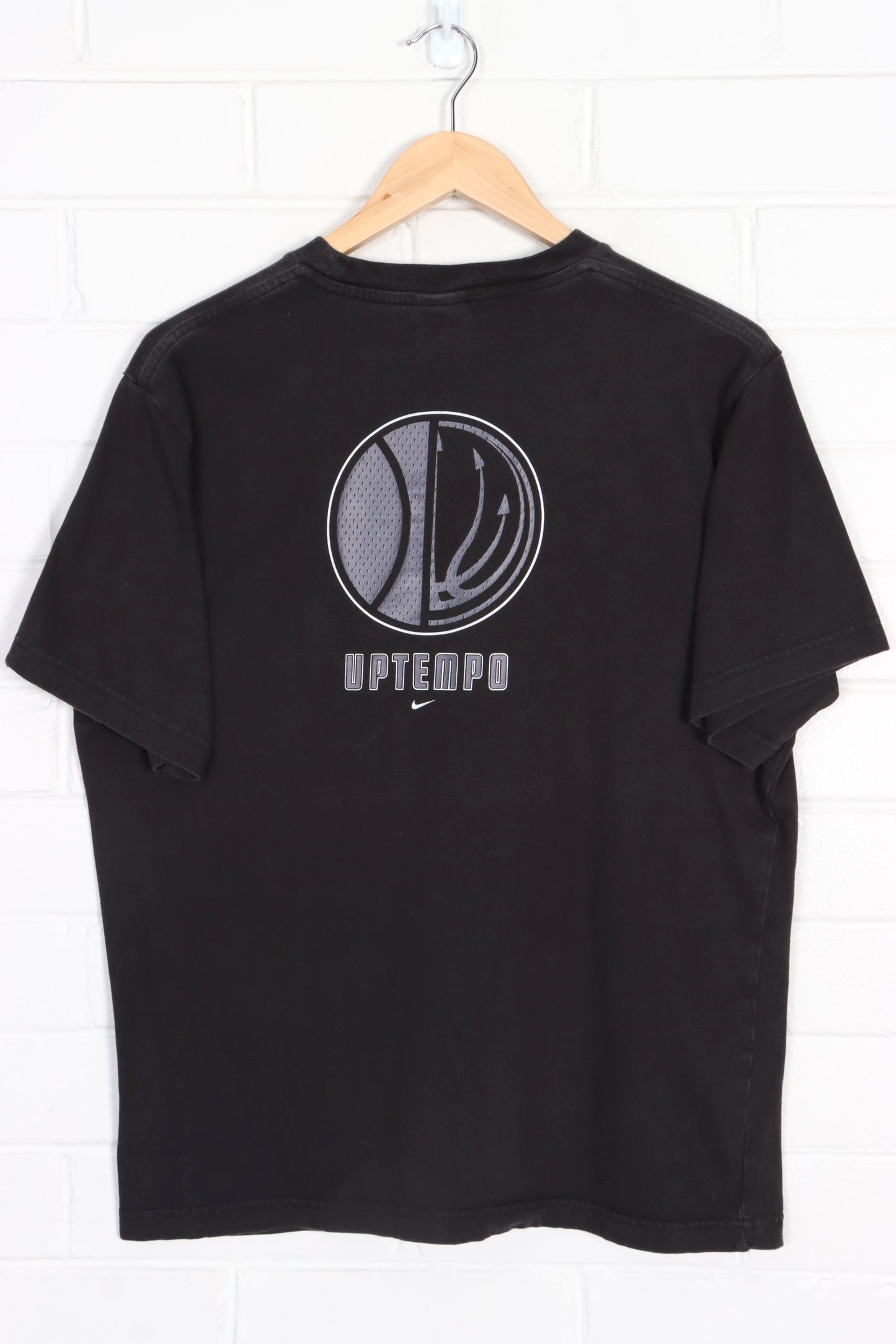 NIKE Uptempo Basketball Centre Swoosh Front Back T-Shirt (L)