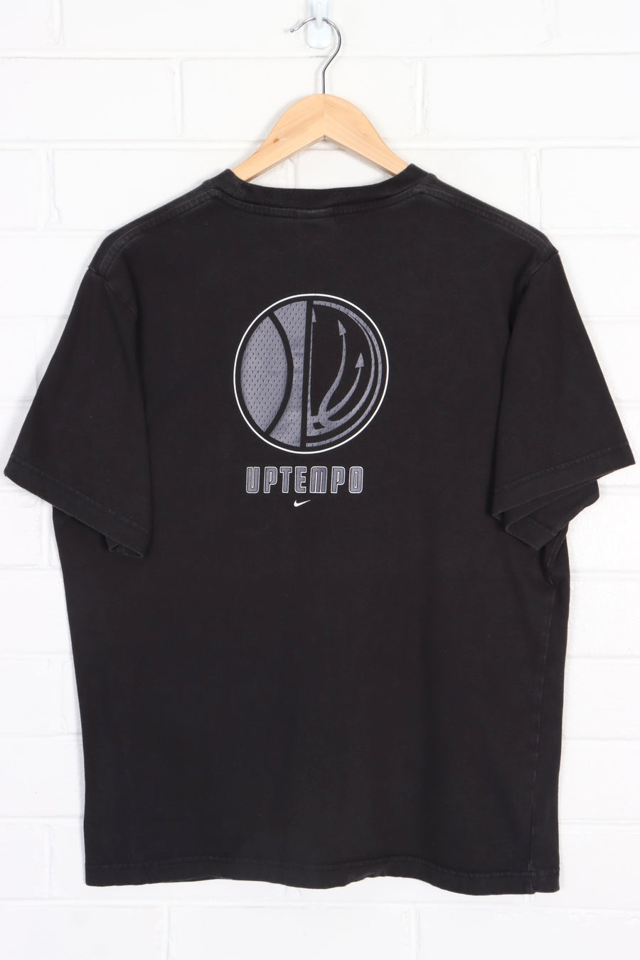 NIKE Uptempo Basketball Centre Swoosh Front Back T-Shirt (L)