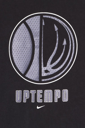 NIKE Uptempo Basketball Centre Swoosh Front Back T-Shirt (L)