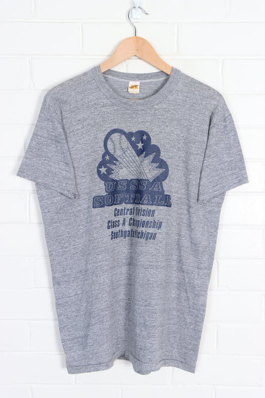 USSSA Softball Single Stitch RUSSELL ATHLETIC Tee (L) - Vintage Sole Melbourne