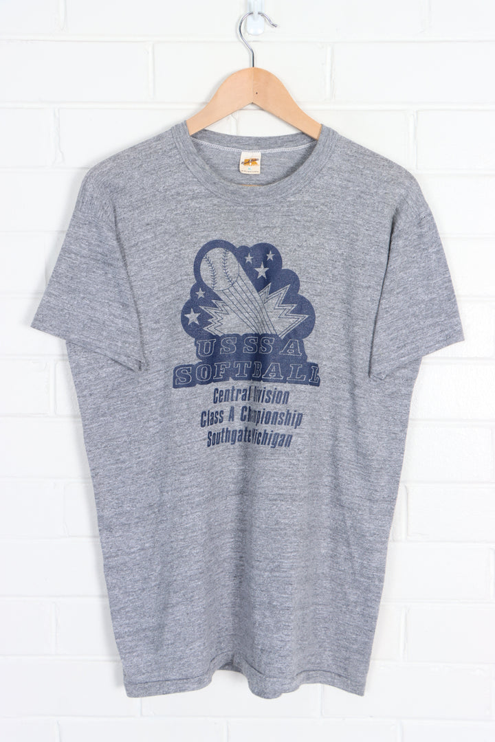 USSSA Softball Single Stitch RUSSELL ATHLETIC Tee (L) - Vintage Sole Melbourne