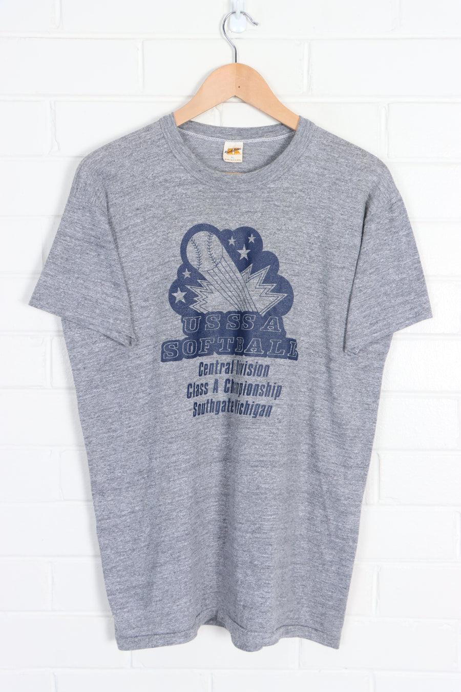 USSSA Softball Single Stitch RUSSELL ATHLETIC Tee (L) - Vintage Sole Melbourne
